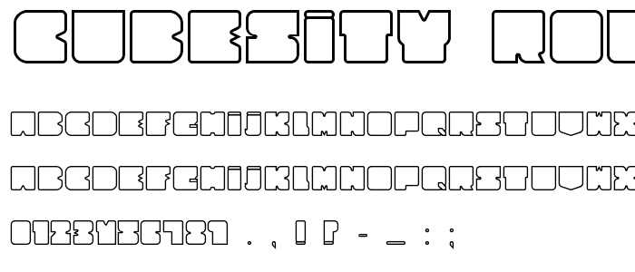 Cubesity Rounded Outline font